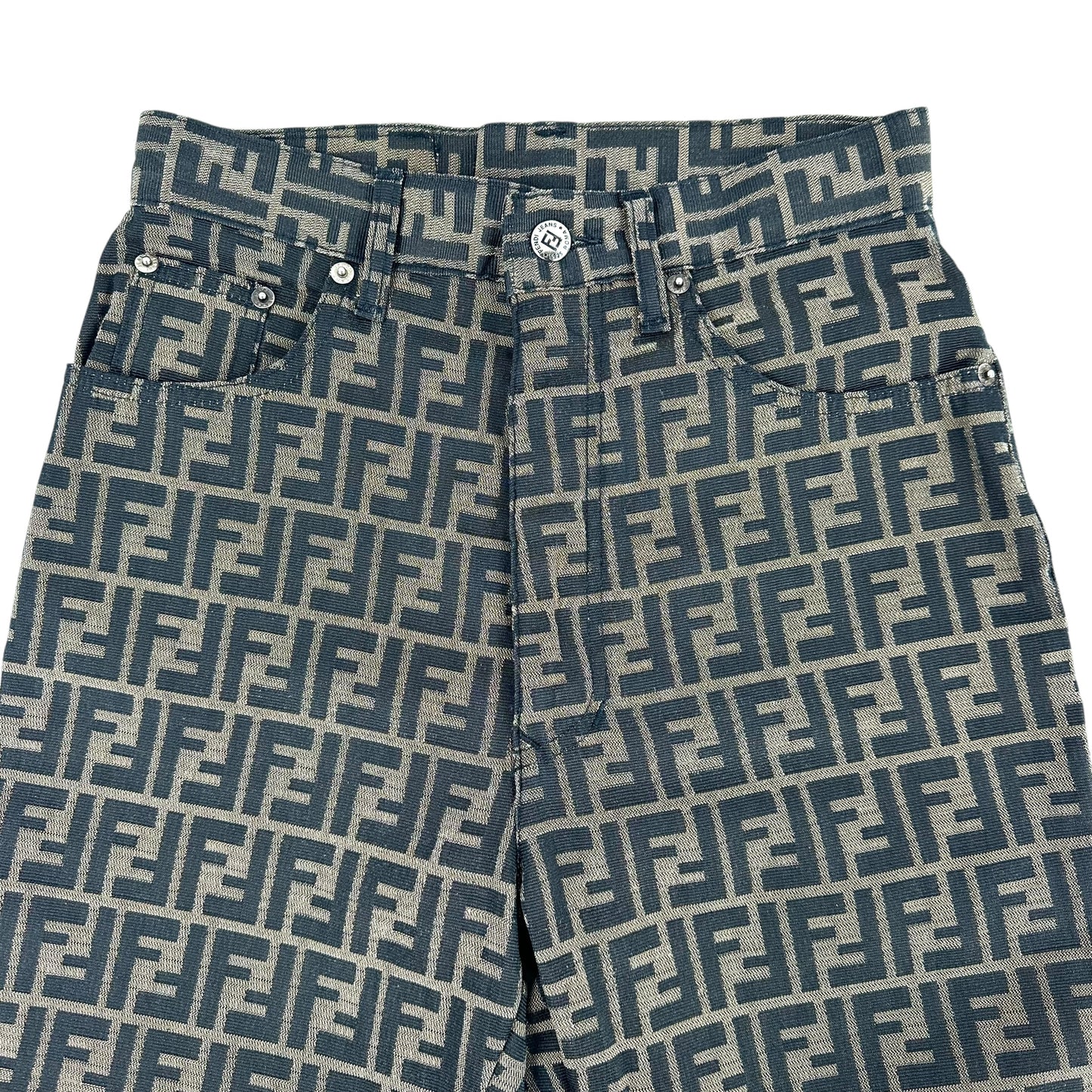 Fendi Vintage Zucca High-Waisted Pants