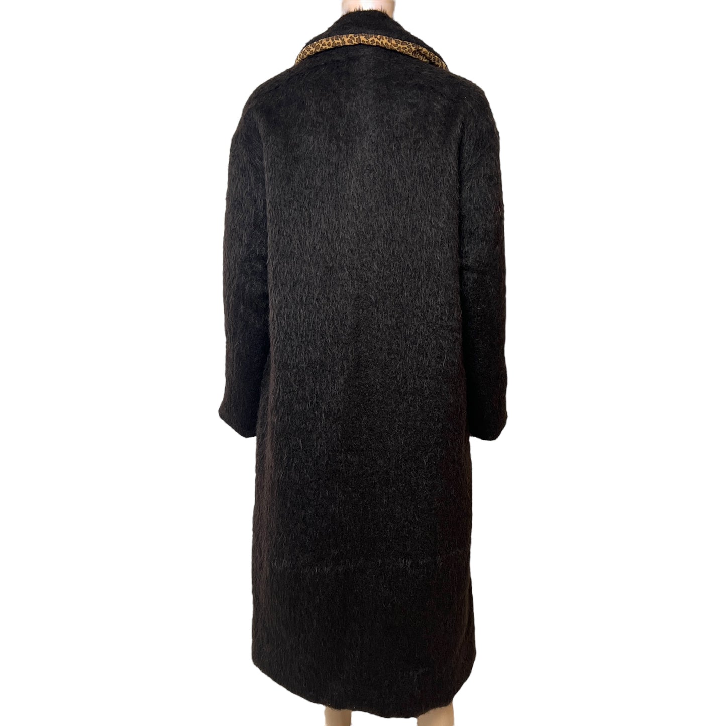 Bottega Veneta Vintage Leopard Print Alpaca Reversible Driving Coat