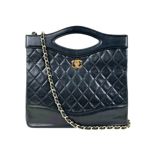 Chanel Vintage 31 Matelasse Lambskin Shopping Tote Bag