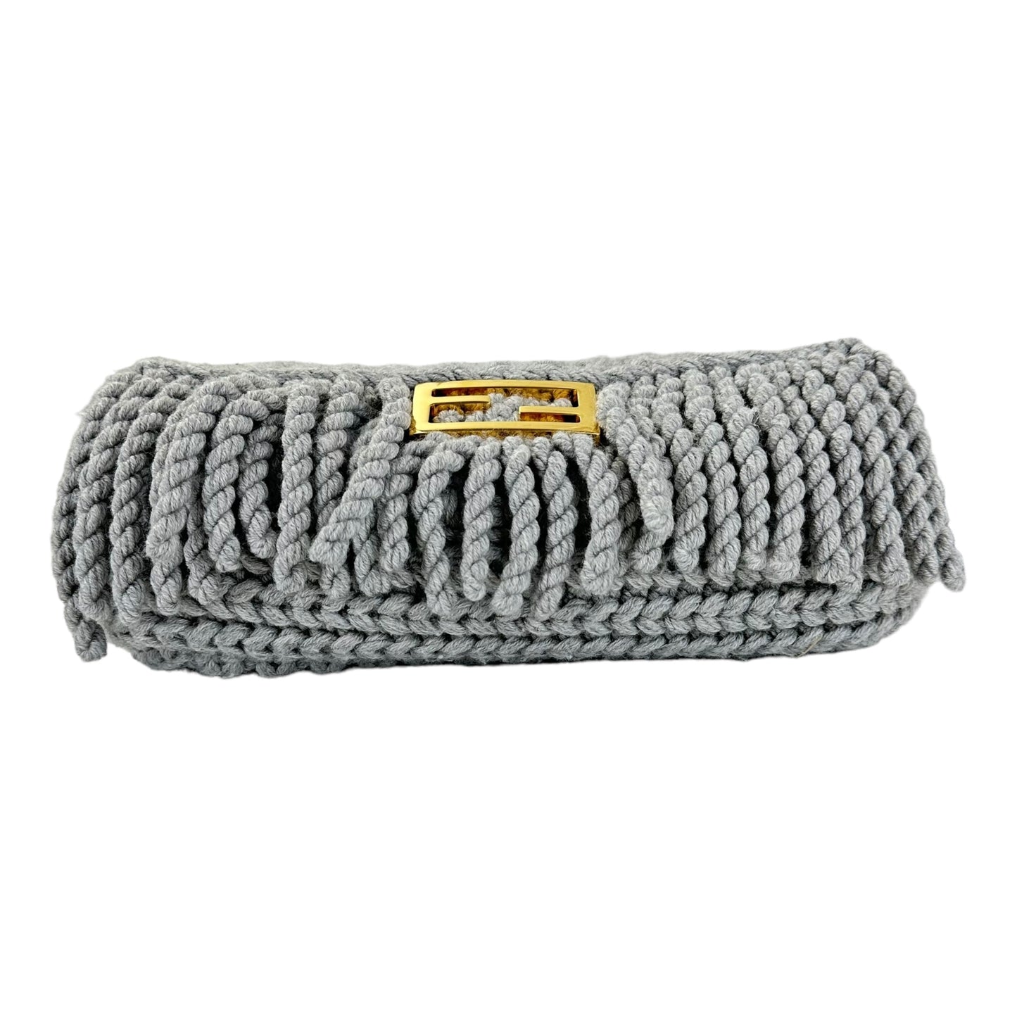 Fendi Knit Fringe Baguette 2-Way Bag