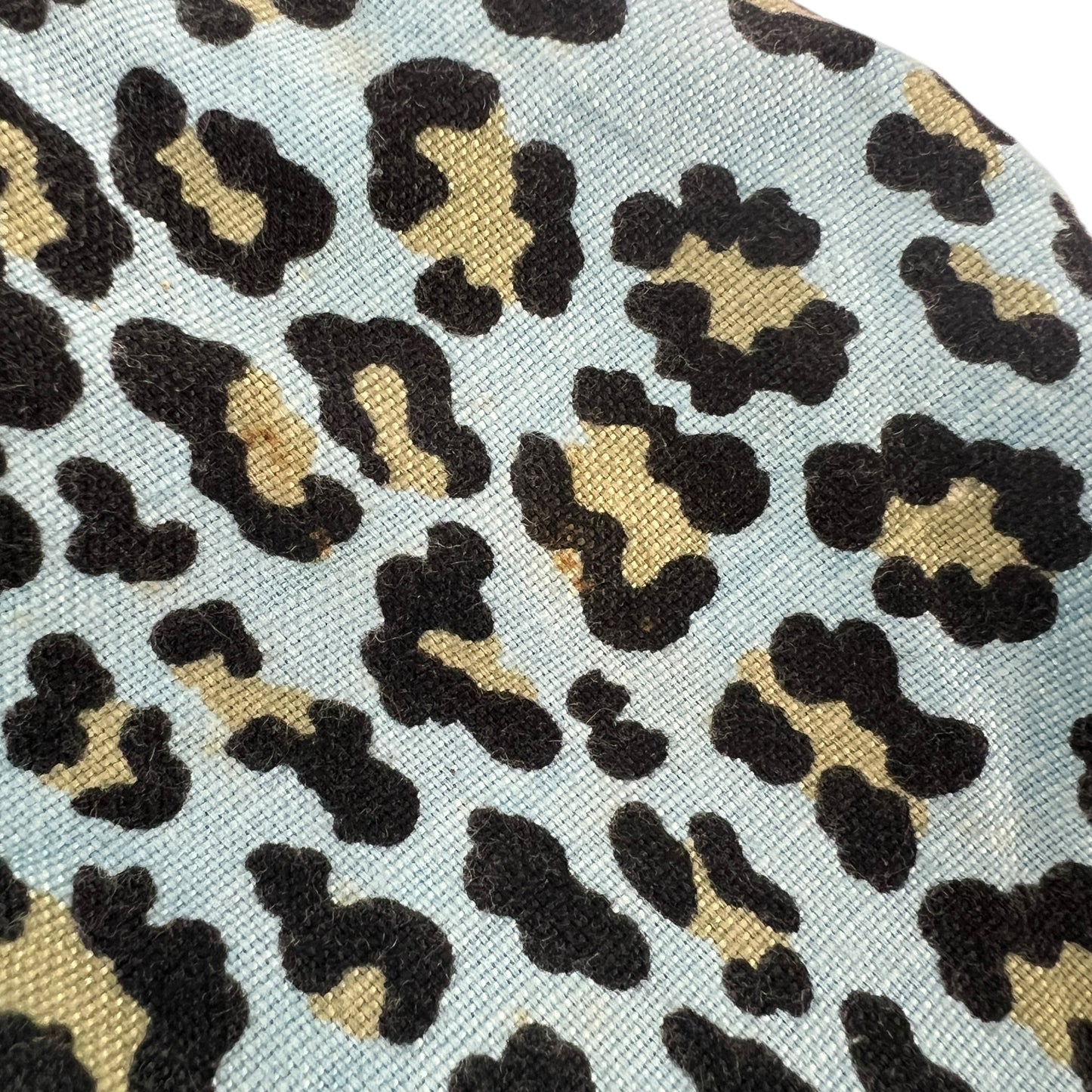 Fendi Vintage Leopard Print Linen Pants