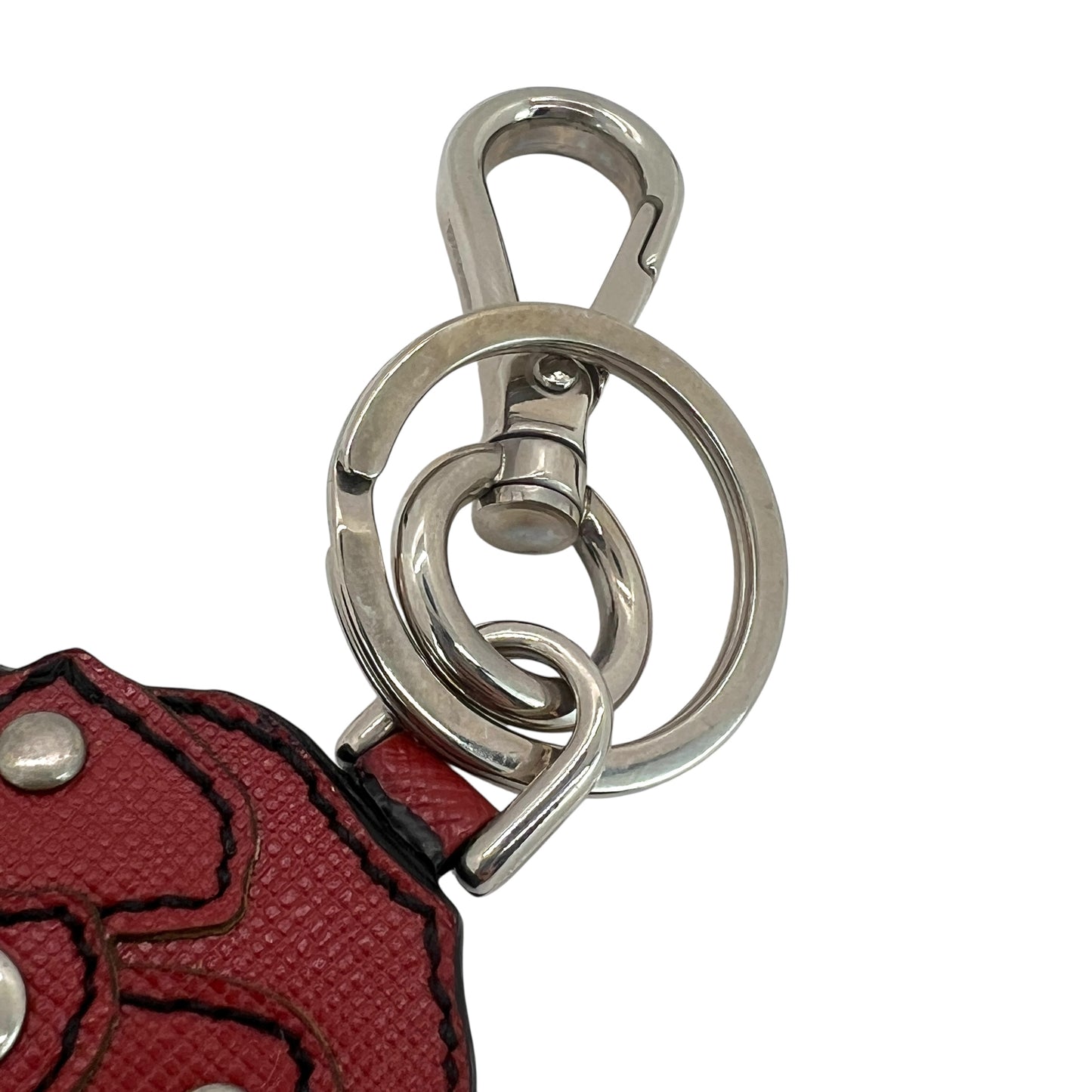 Prada Saffiano Rose Bag/Key Charm