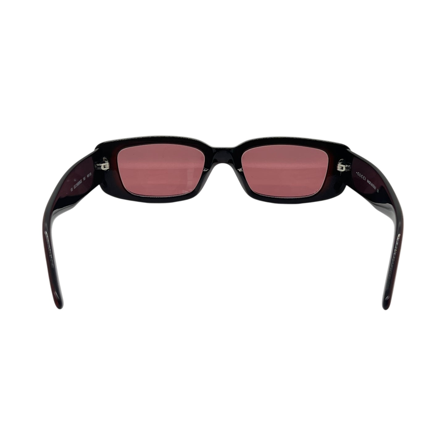 Gucci Moda Red Acrylic Sunglasses