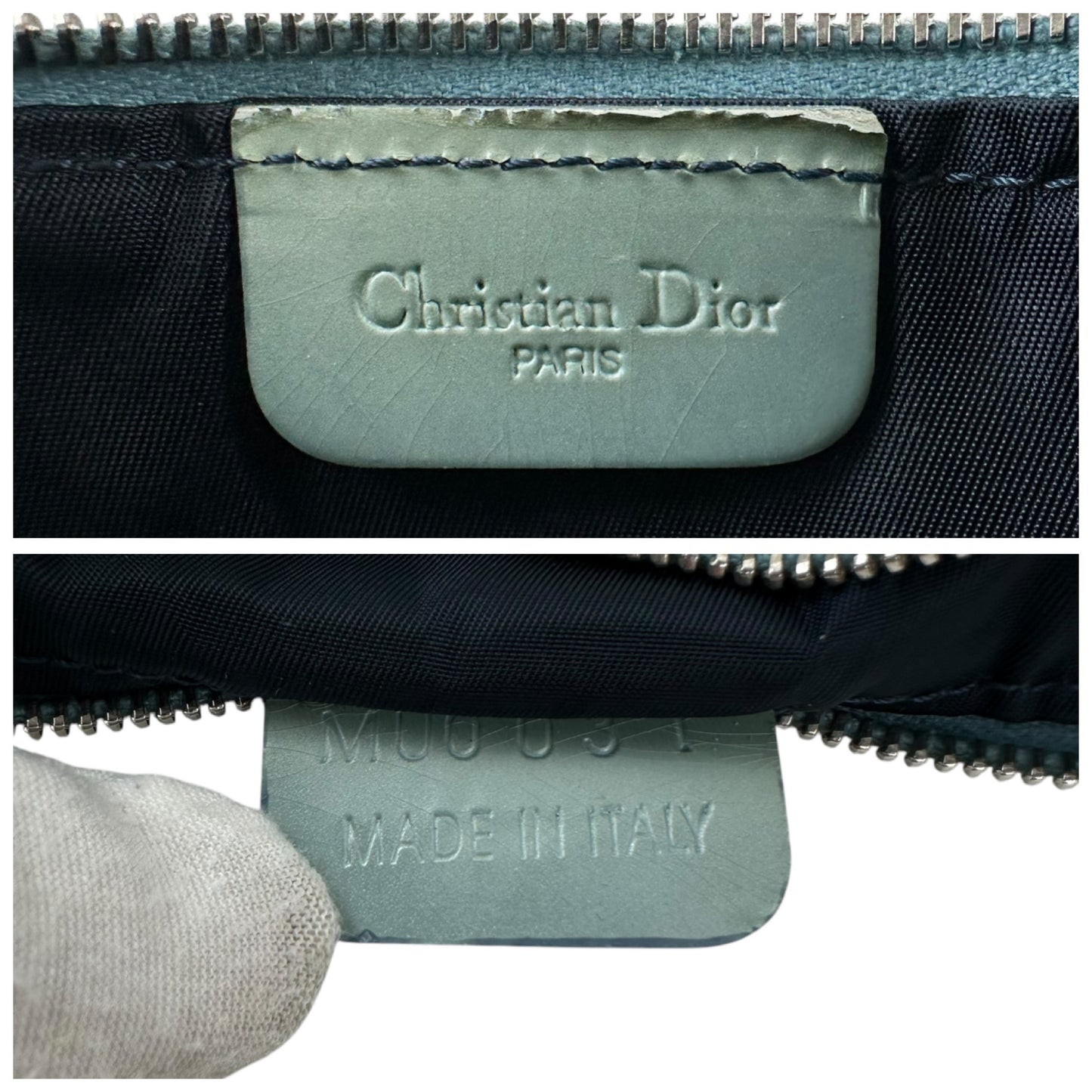 Dior Vintage Lizard Mini Saddle Bag