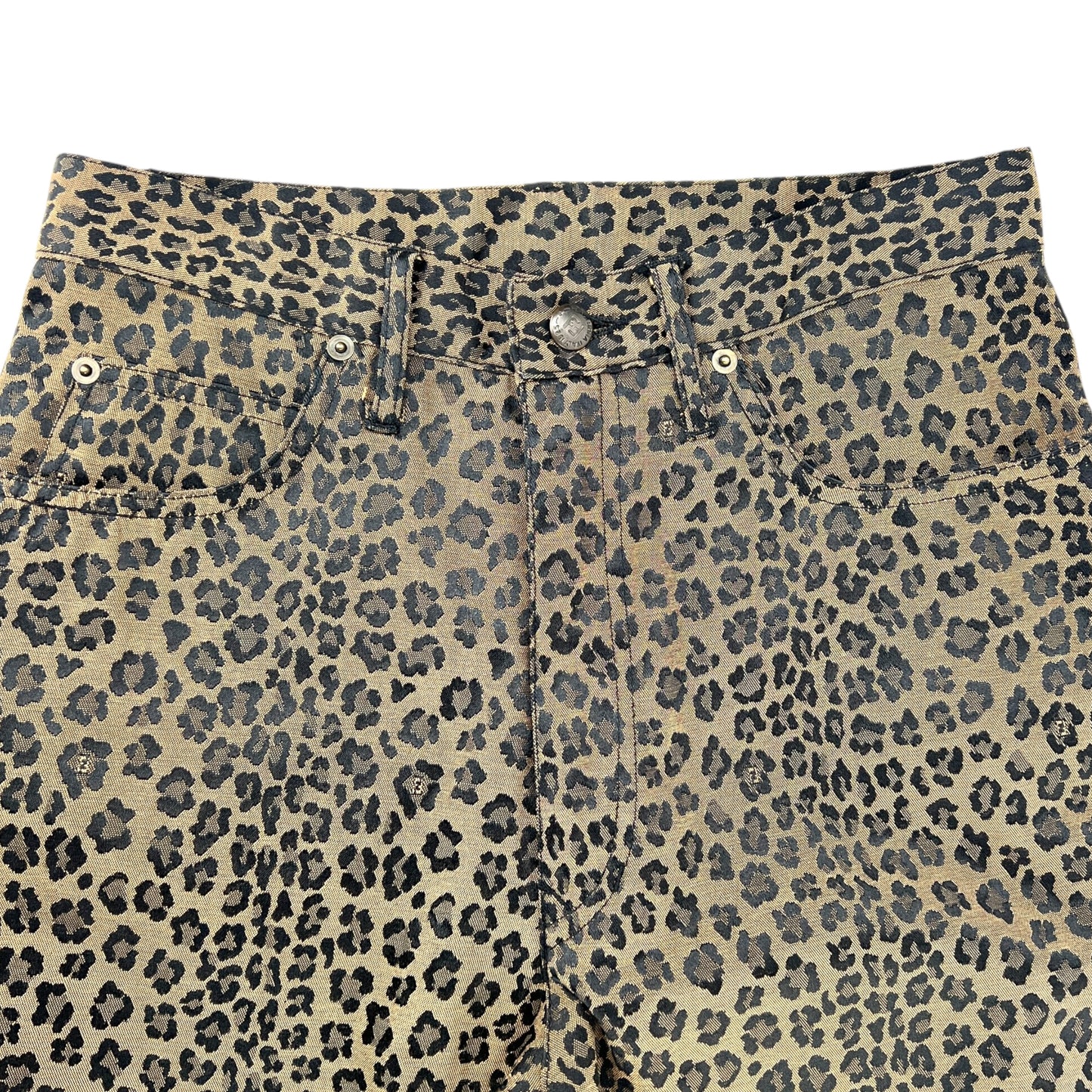 Fendi Vintage Leopard High Waisted Cigarette Pant