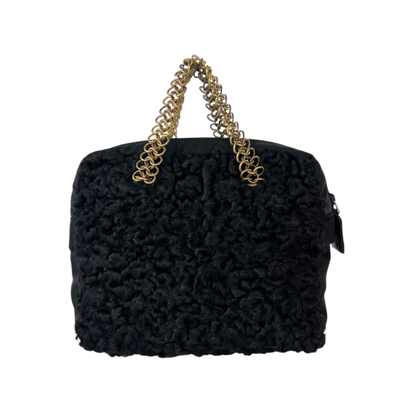 Prada Chain Wool Handbag