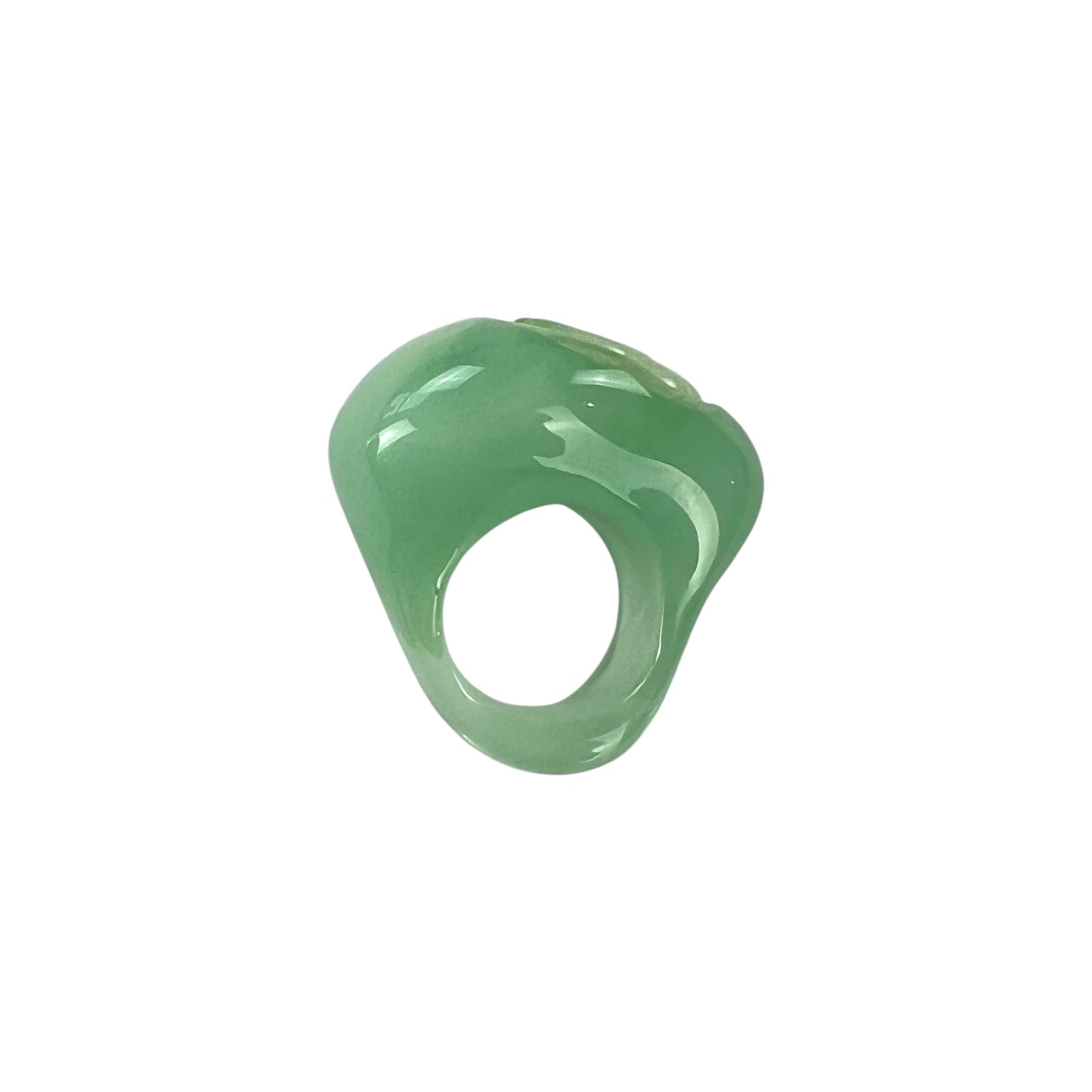 Chanel CC Faux Jade Ring