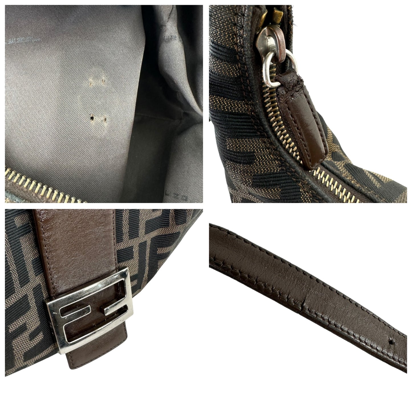 Fendi Zucca Croissant Shoulder Bag