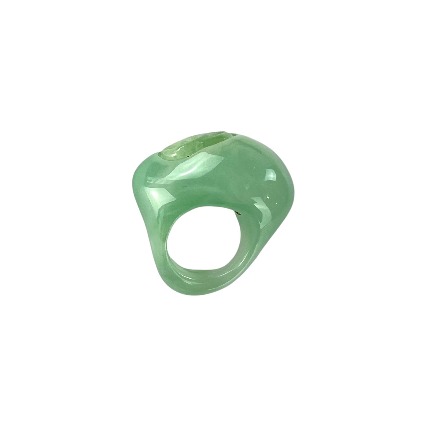 Chanel CC Faux Jade Ring