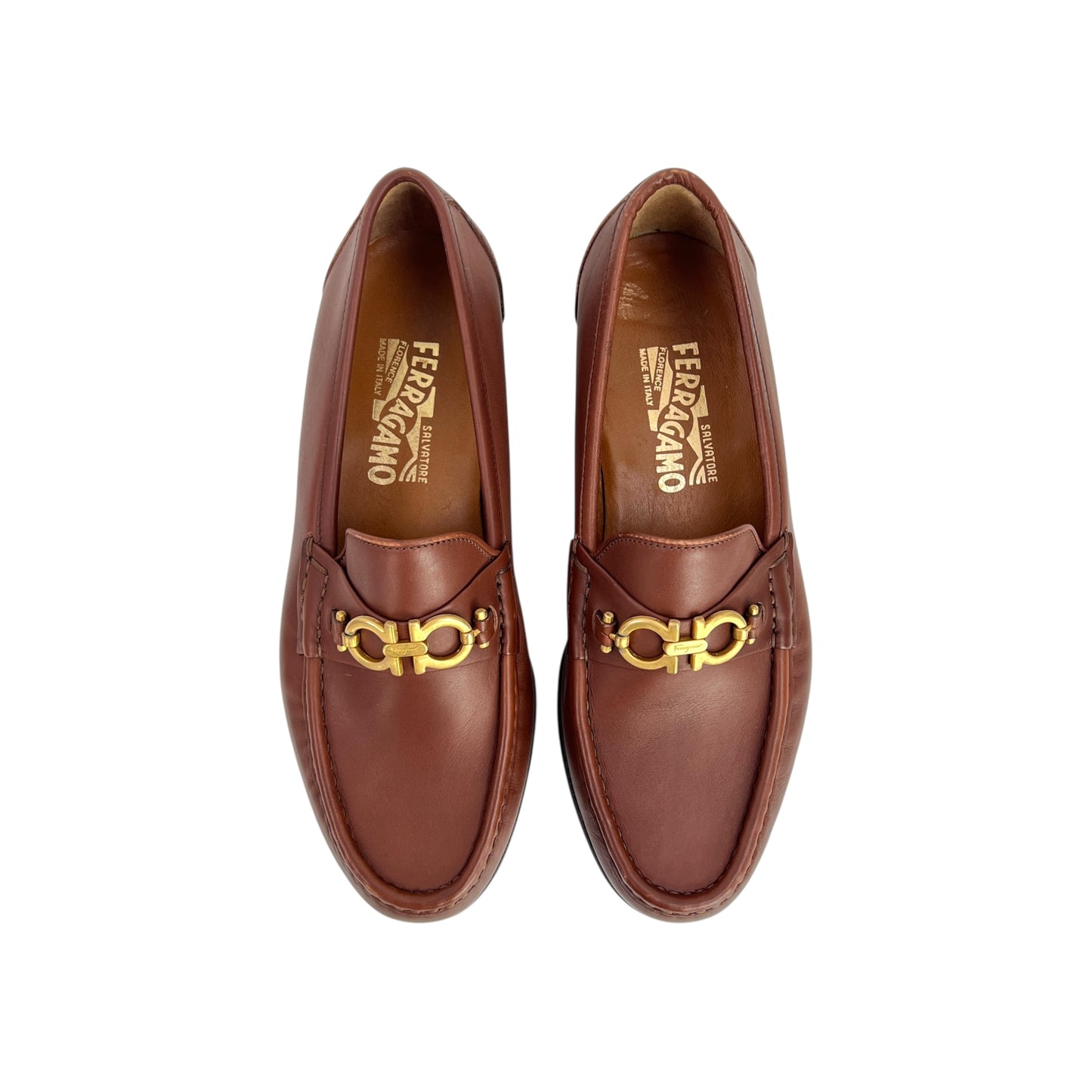 Ferragamo Gancini Leather Loafers