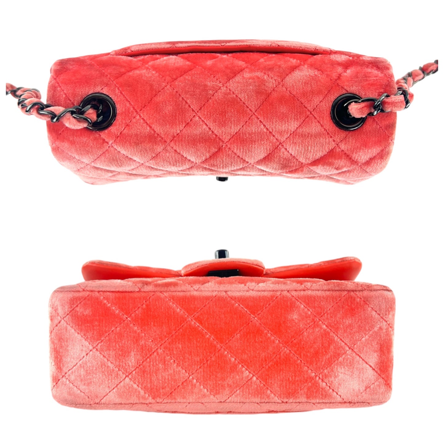 Chanel Classic Single Flap Matelassé Velvet Crossbody Bag