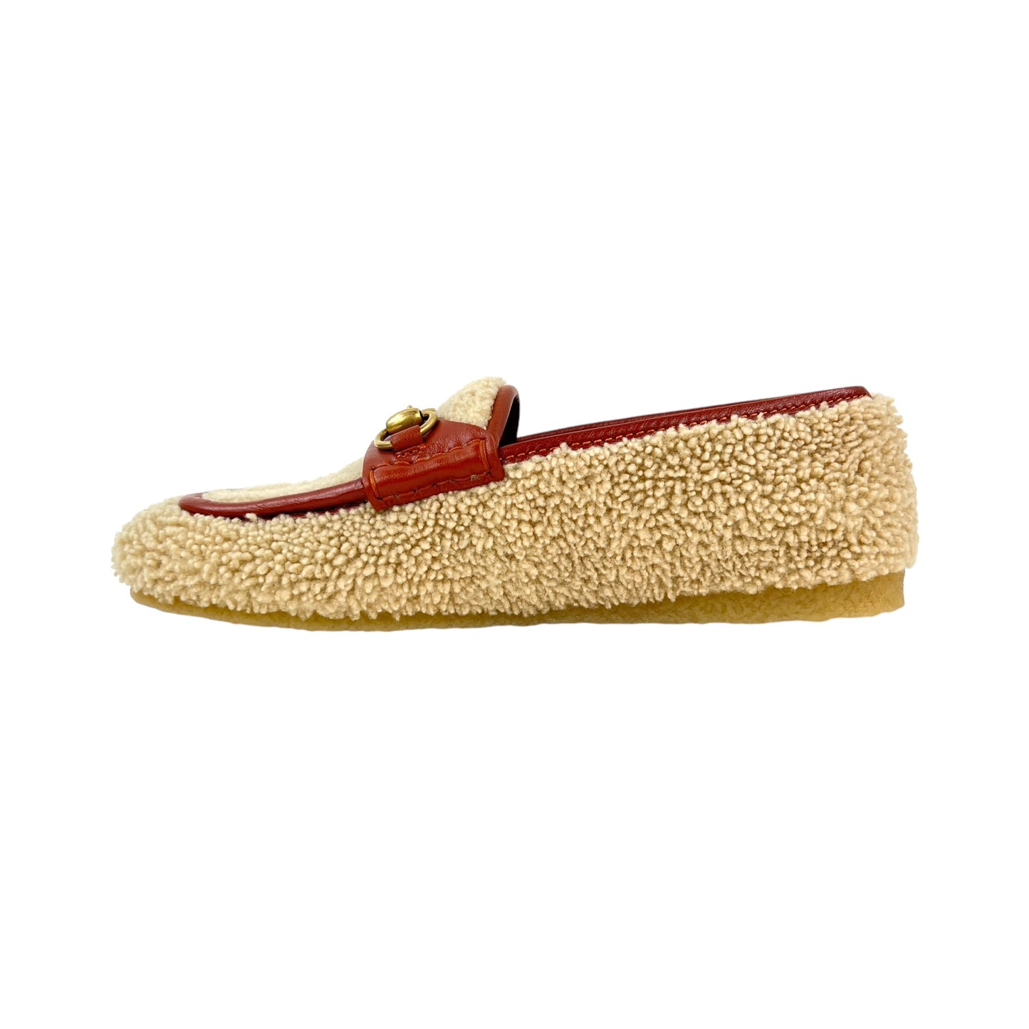 Gucci Horsebit Shearling Slippers