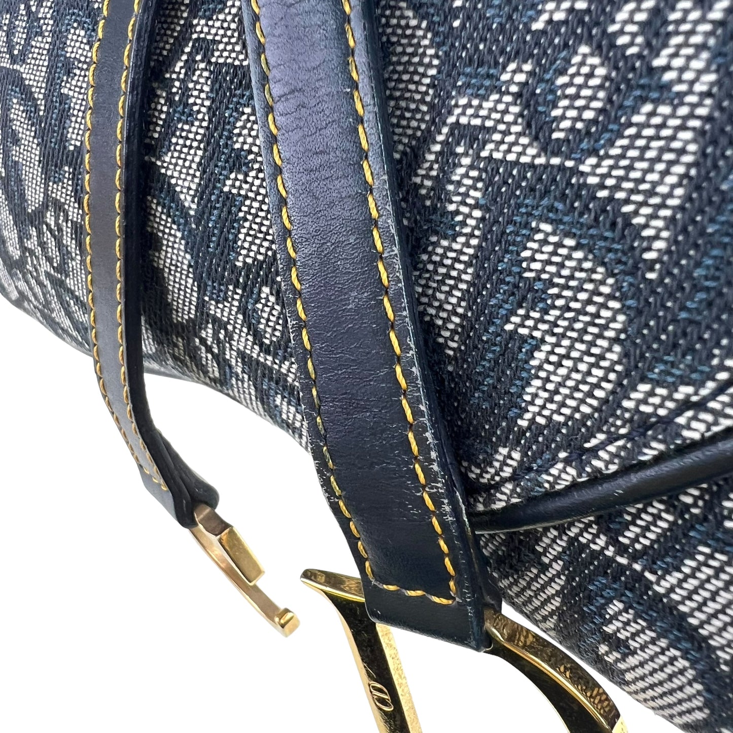 Dior Vintage Trotter Canvas Double Saddle Bag