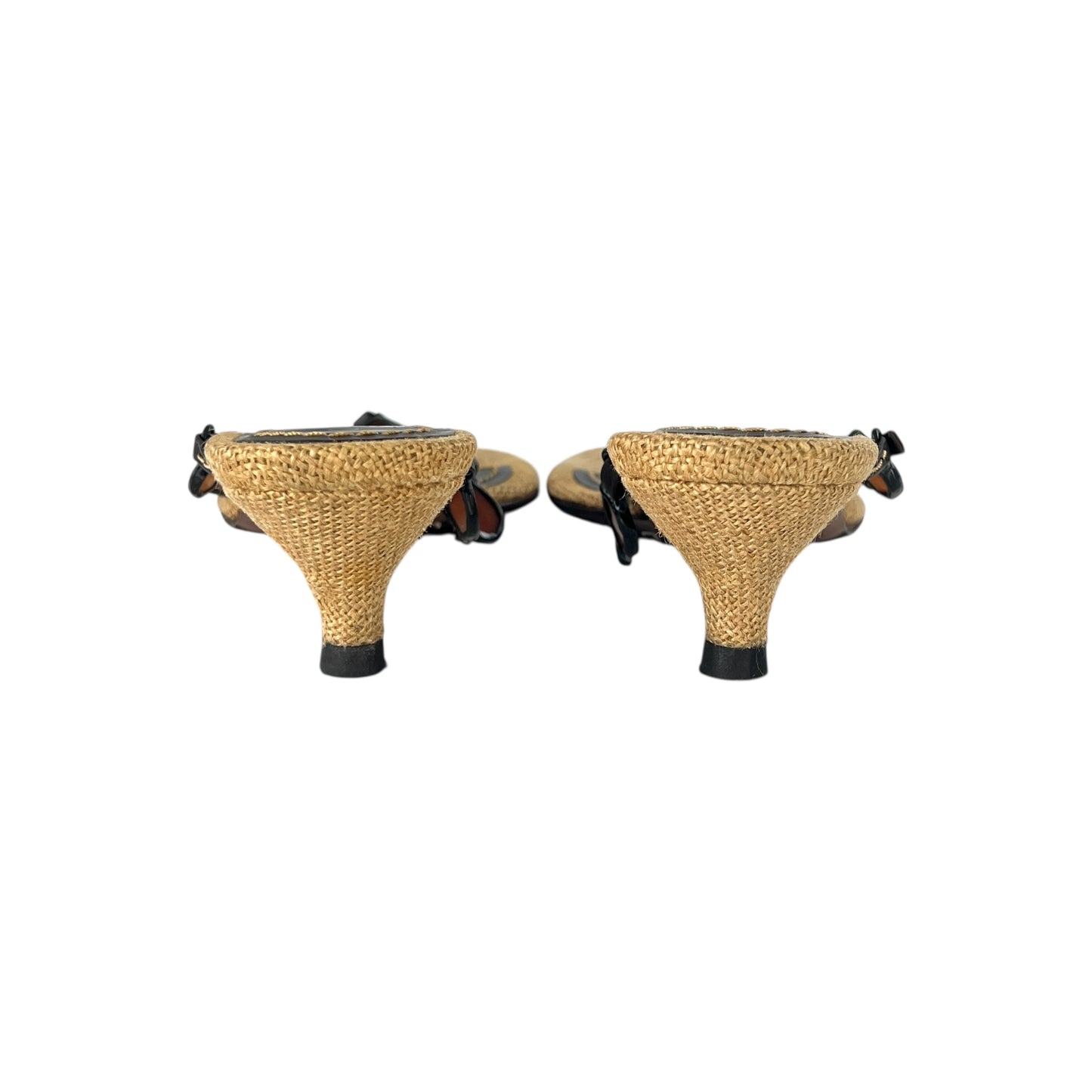 Louis Vuitton Raffia Heeled Sandals