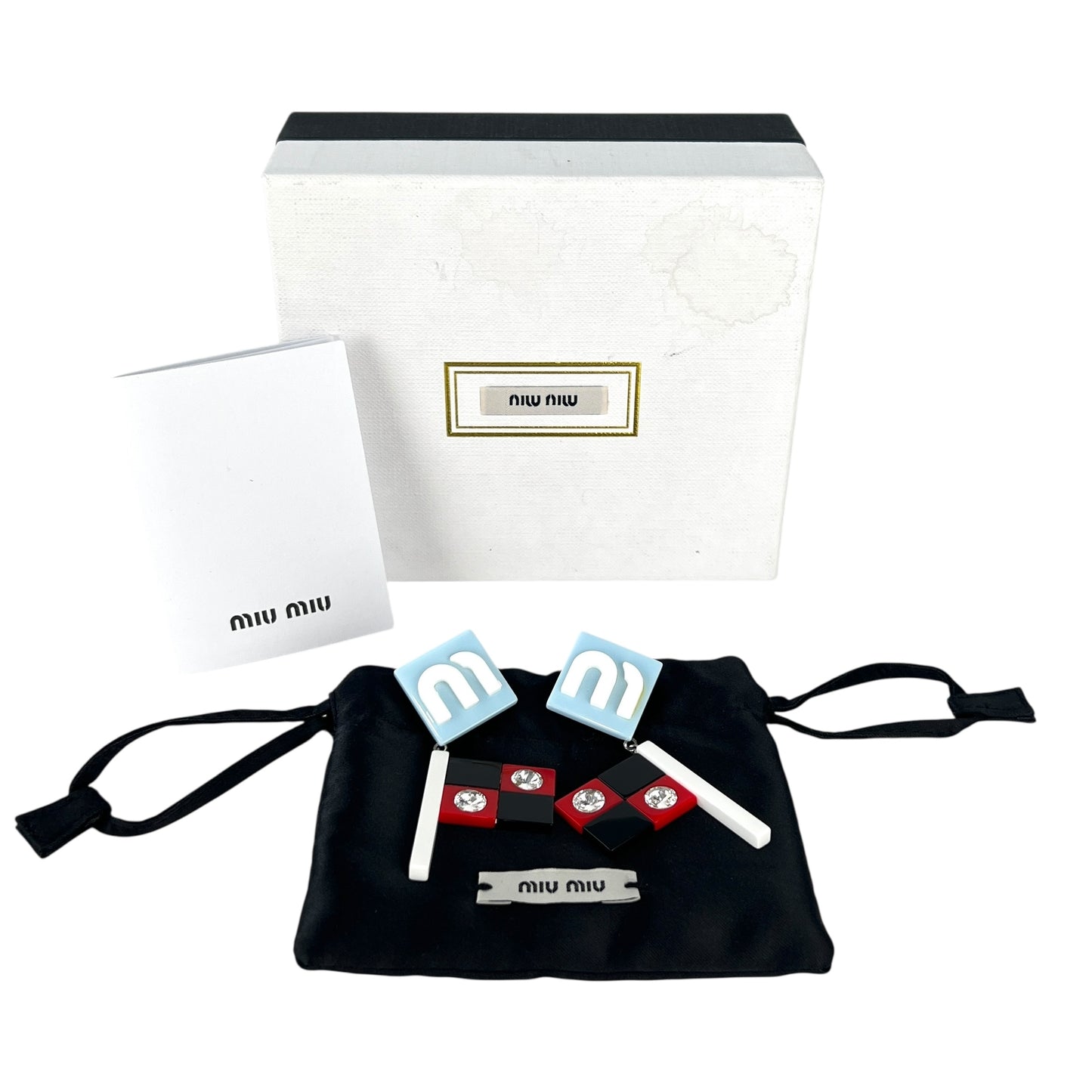 Miu Miu Racing Flag Earrings