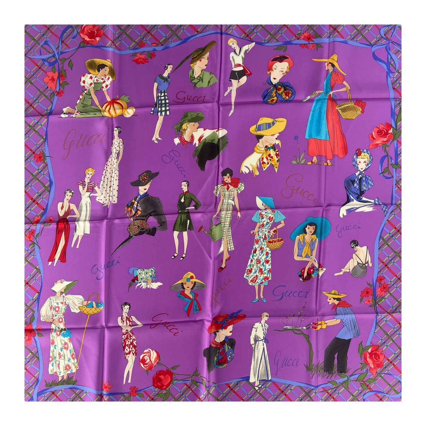 Gucci Vintage Silk Scarf