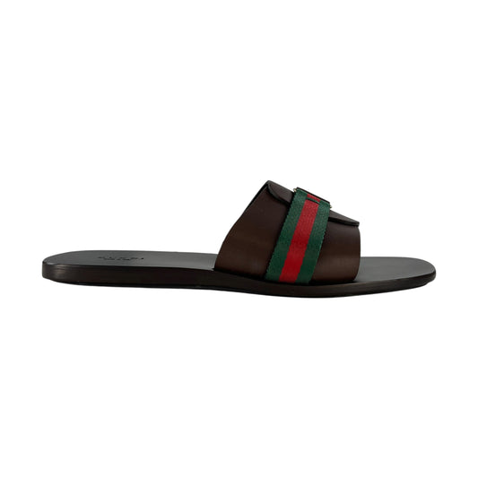 Gucci Leather Web Sandals