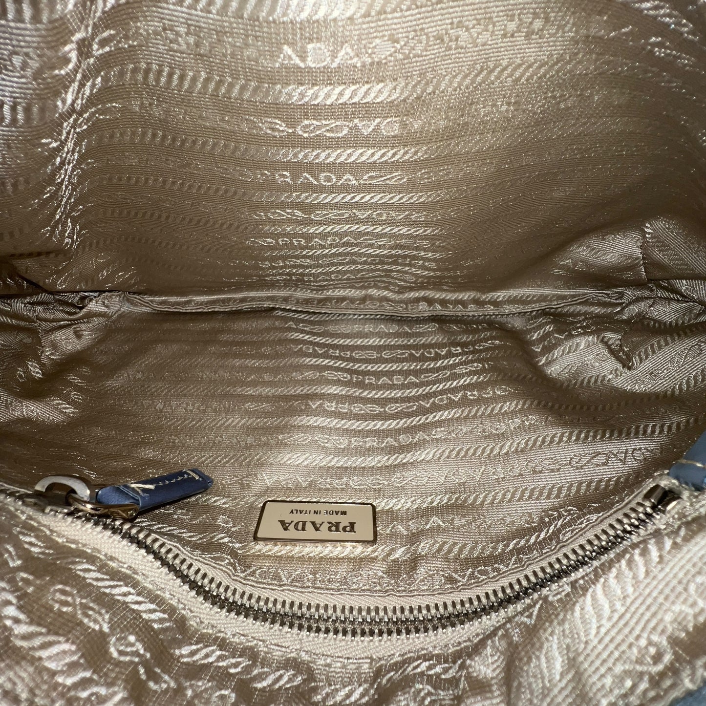 Prada Baby Blue Nylon Shoulder Bag