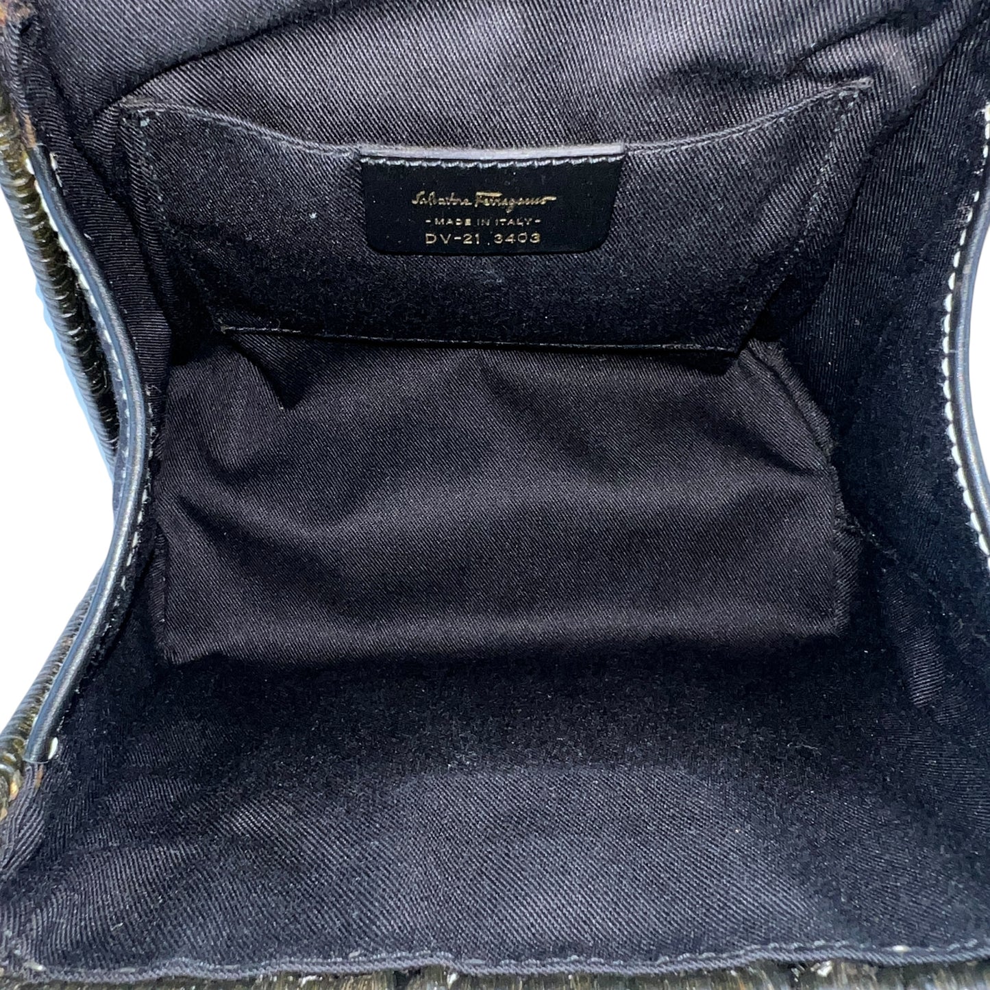 Ferragamo Gancini Wicker Top Handle Bag