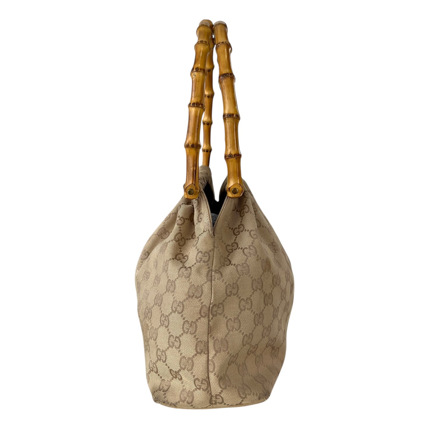 Gucci Monogram Bamboo Shoulder Bag