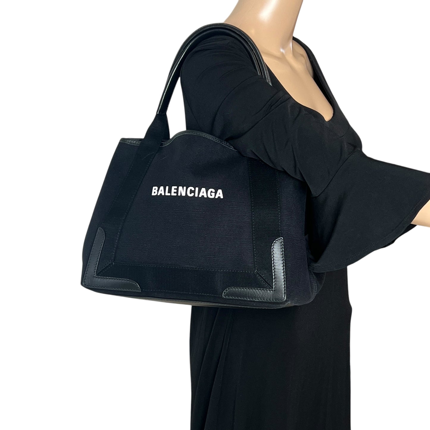 Balenciaga Cabas Canvas Tote Bag
