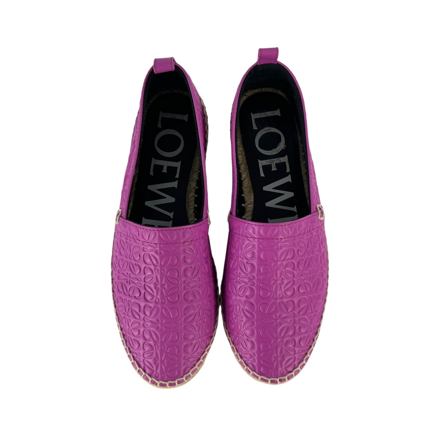 Loewe Embossed Leather Espadrilles