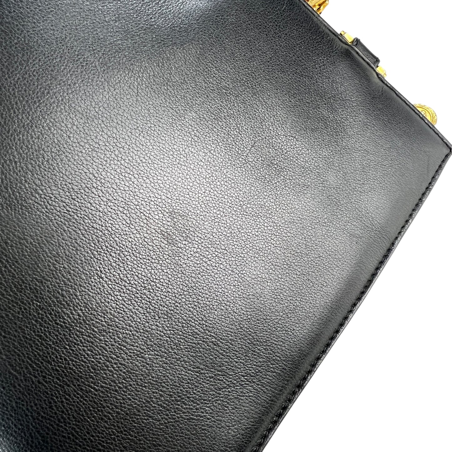 Versace Vintage Medusa Studded Shoulder Bag
