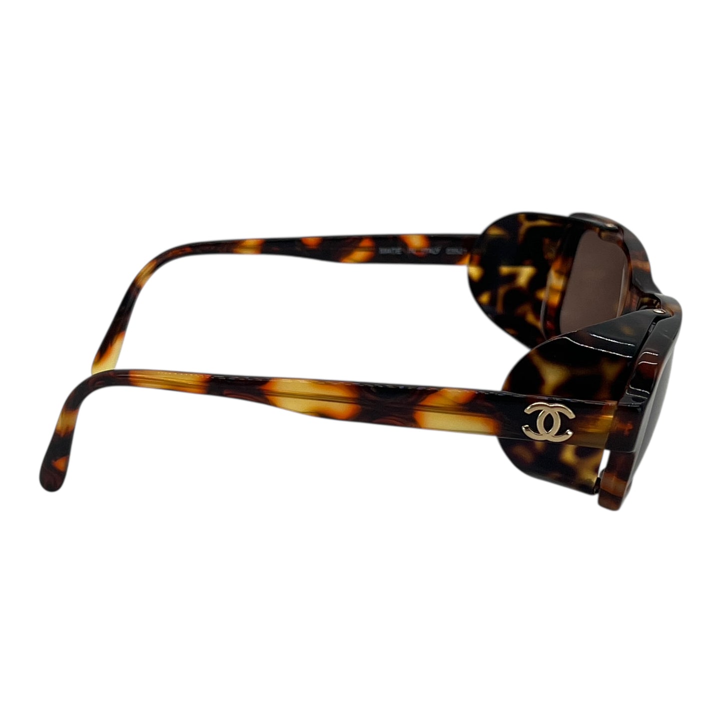 Chanel Tortoise Shell Blinder Sunglasses
