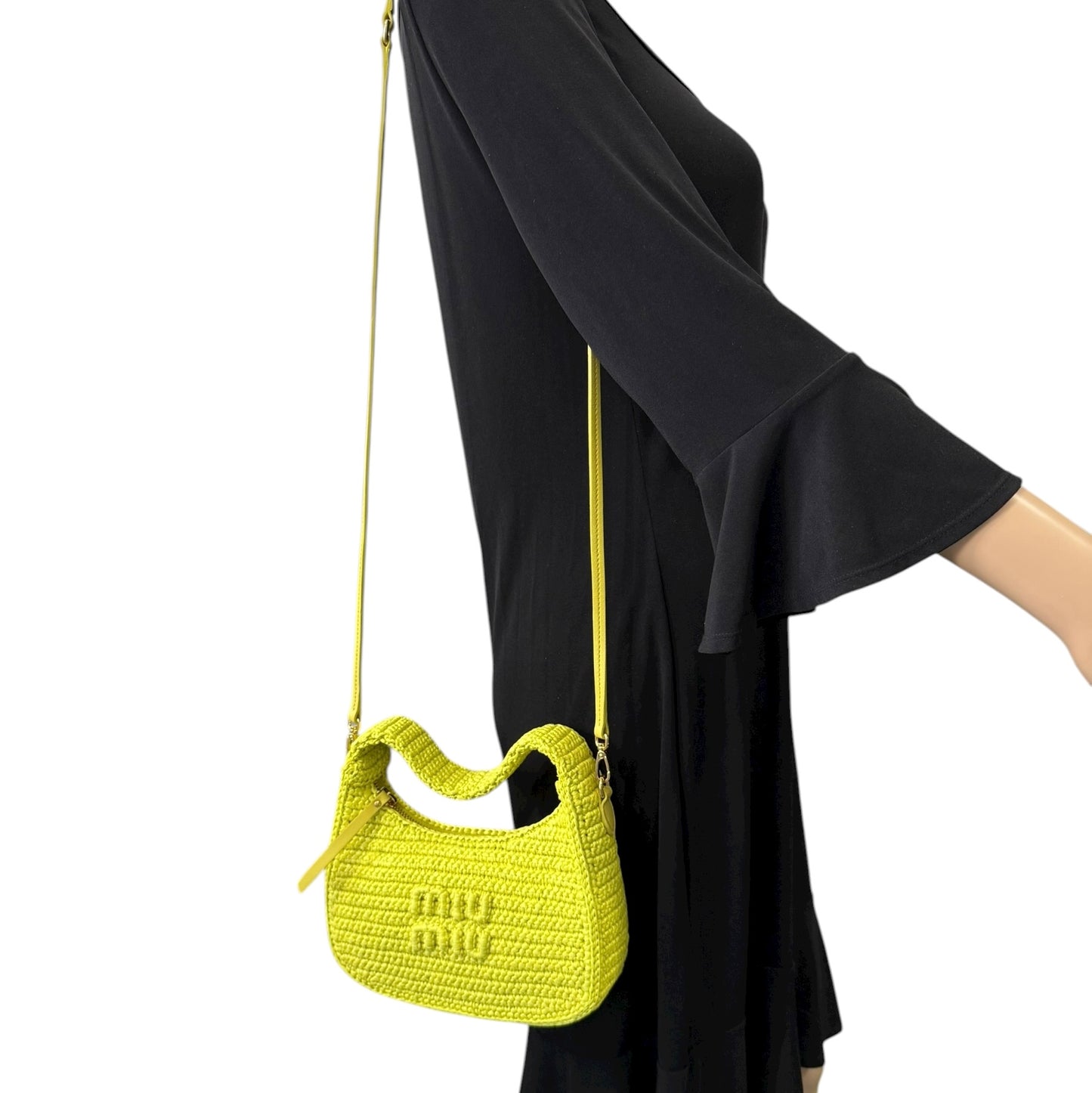 Miu Miu Wander Hobo Crochet Mini Two Way Bag