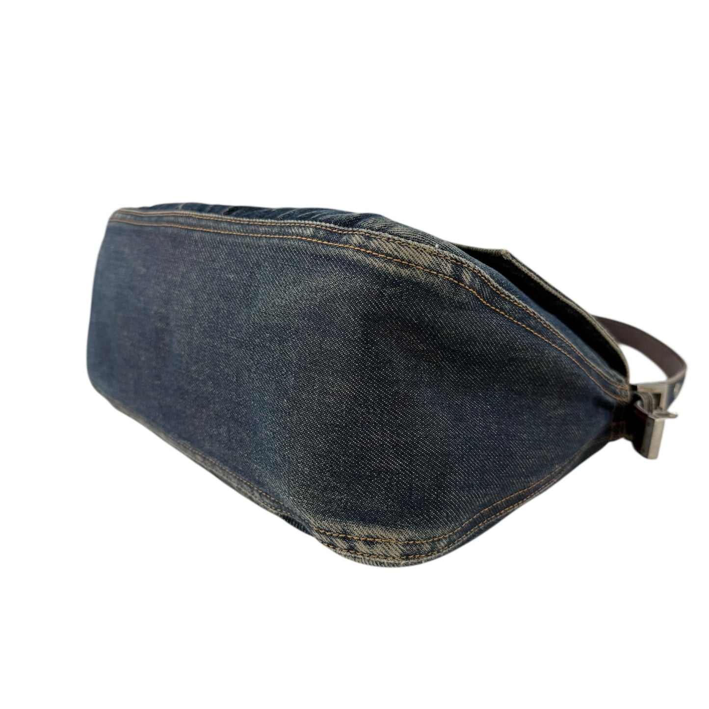 Fendi Denim Mamma Baguette Shoulder Bag