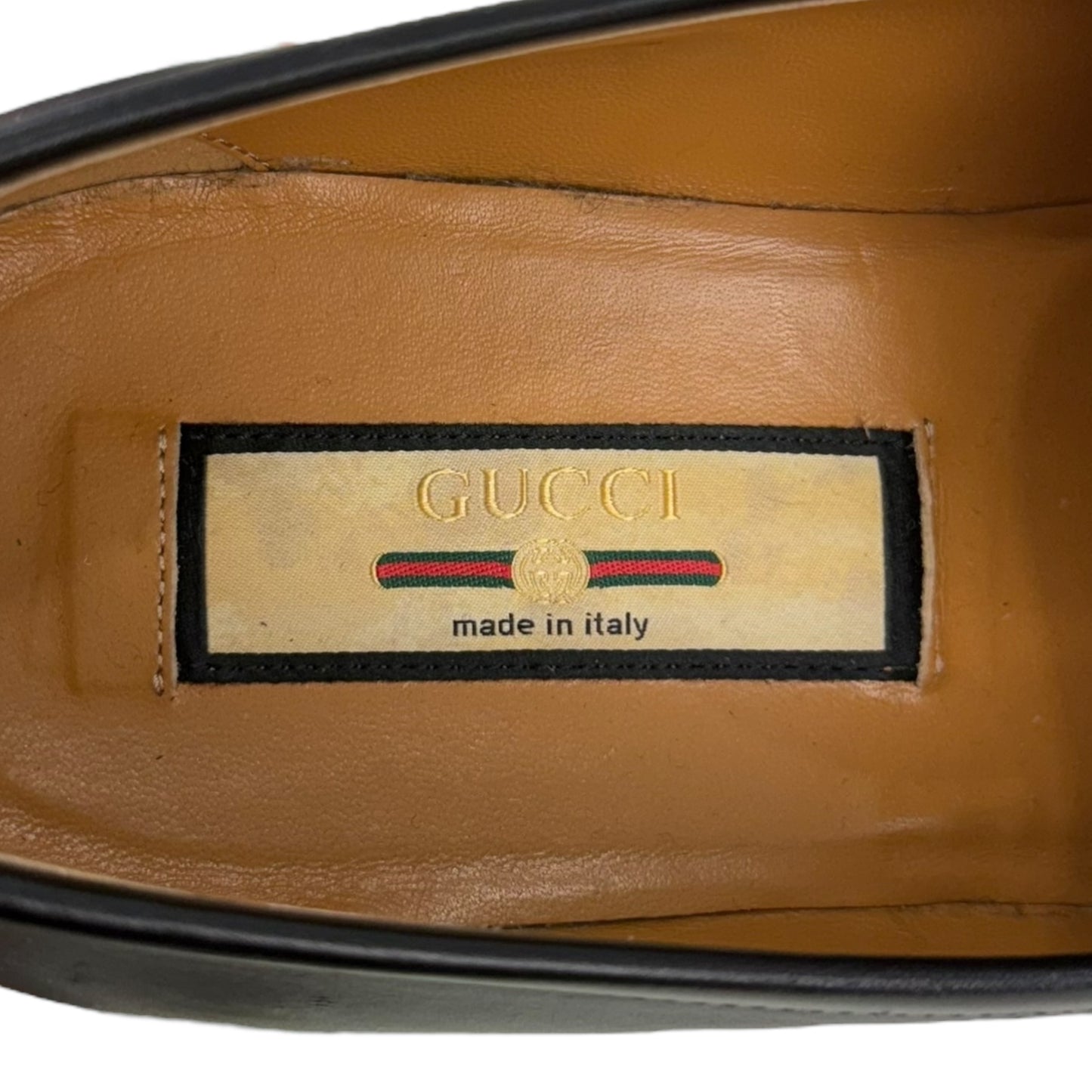 Gucci Leather Web Stripe GG Tassel Loafer