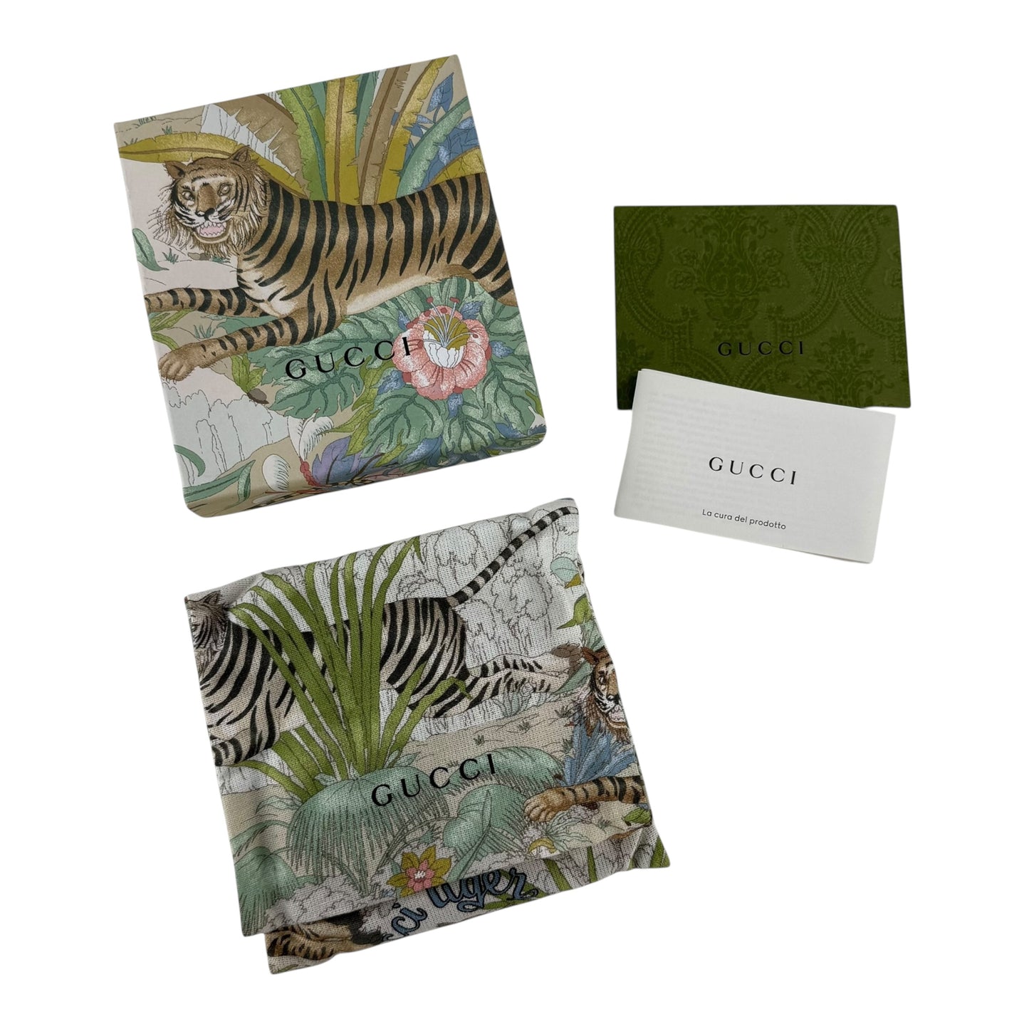 Gucci Monogram Tiger Bifold Wallet