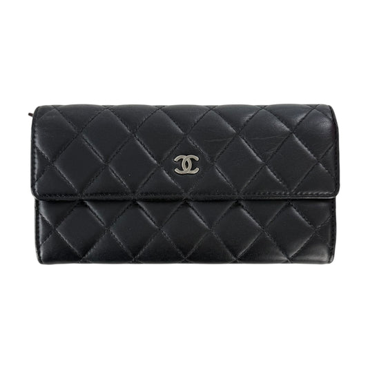 Chanel CC Matelassé Leather Long Wallet