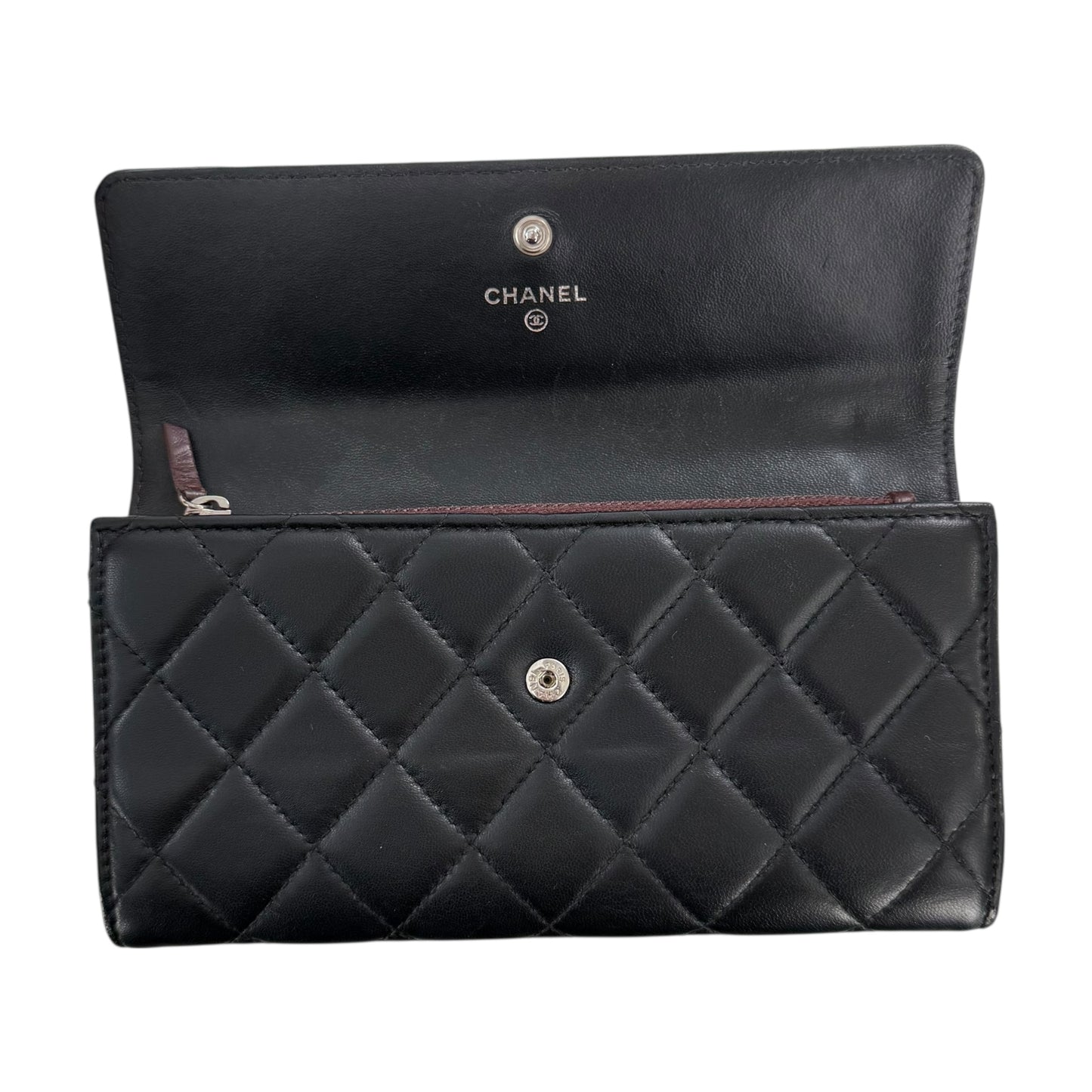 Chanel CC Matelassé Leather Long Wallet