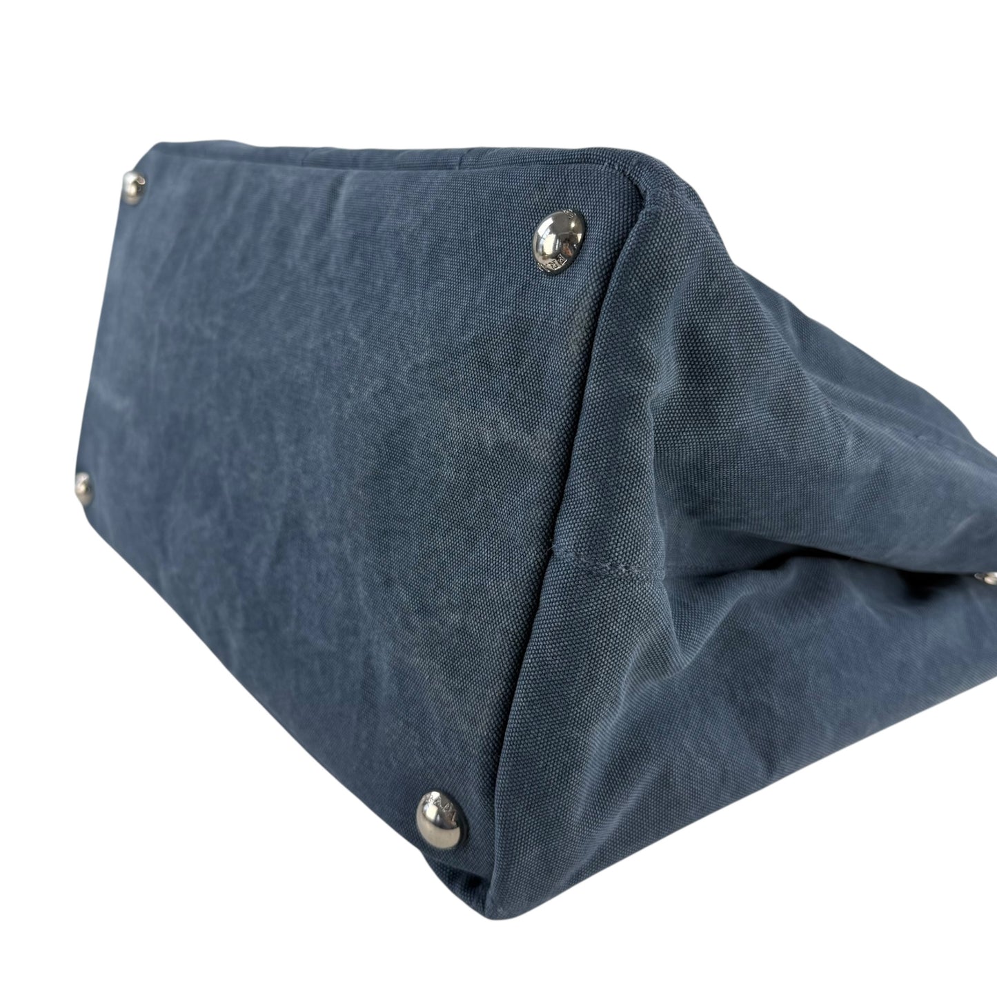 Prada Denim Canvas Canapa Large Tote Bag