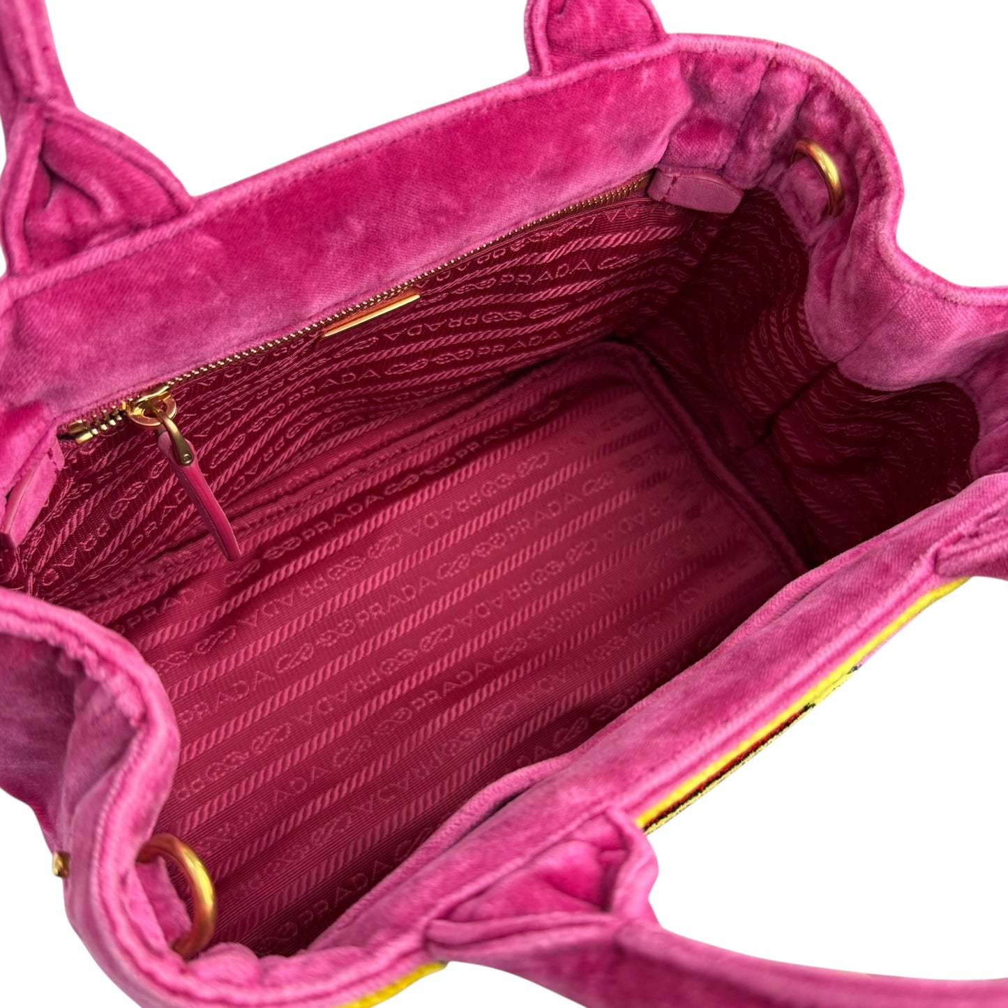 Prada Velvet Canapa Mini Tote Bag