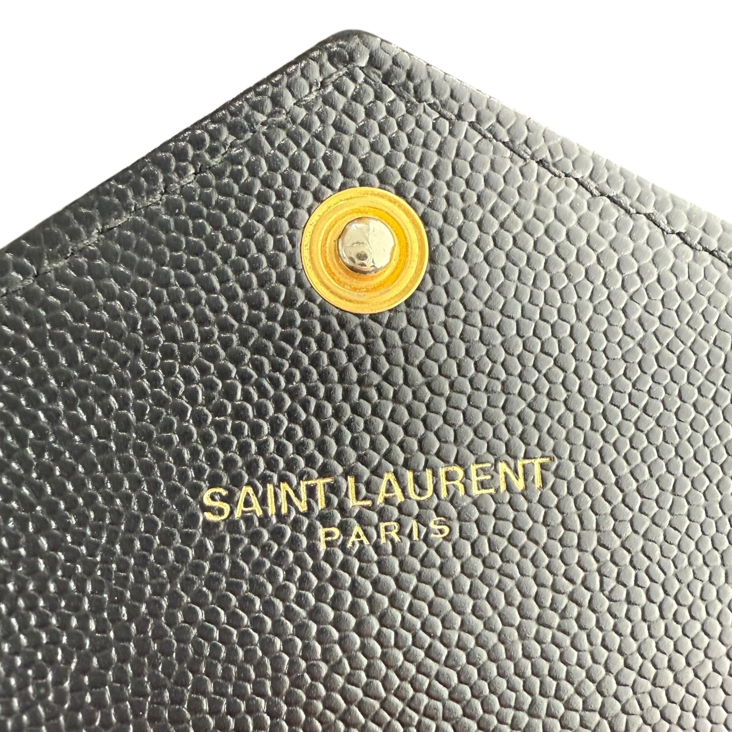 Saint Laurent Grain De Poudre Matelasse Chevron Flap Wallet