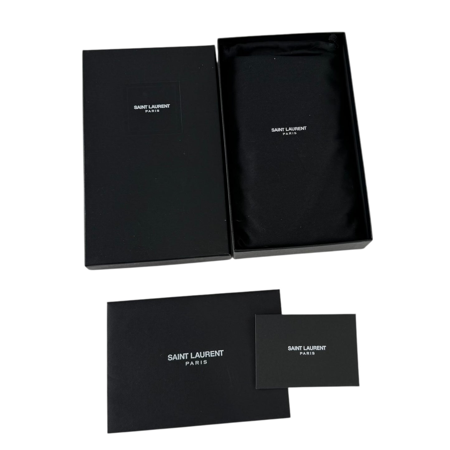 Saint Laurent Grain De Poudre Matelasse Chevron Flap Wallet