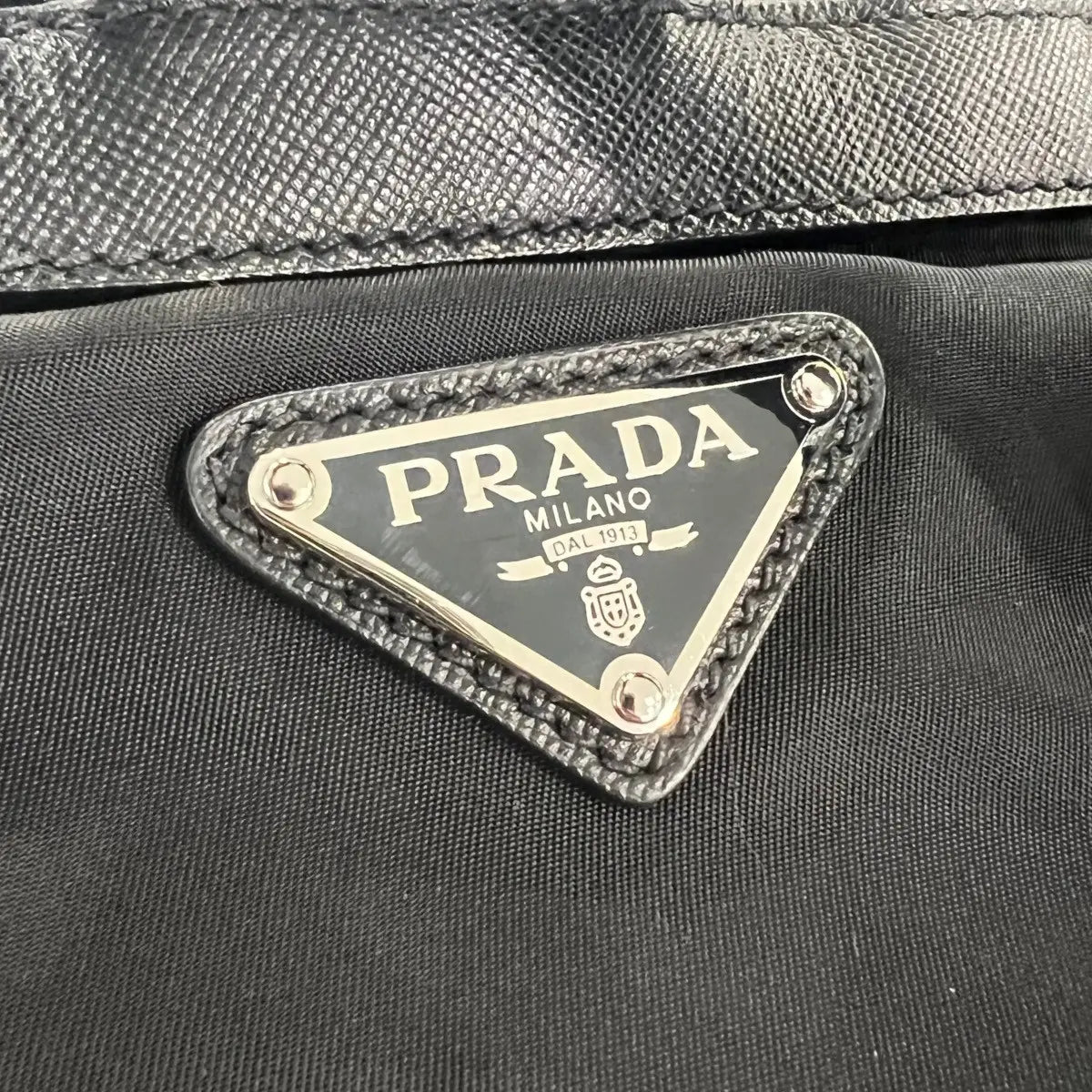 Prada Studded Tessuto Fur Backpack