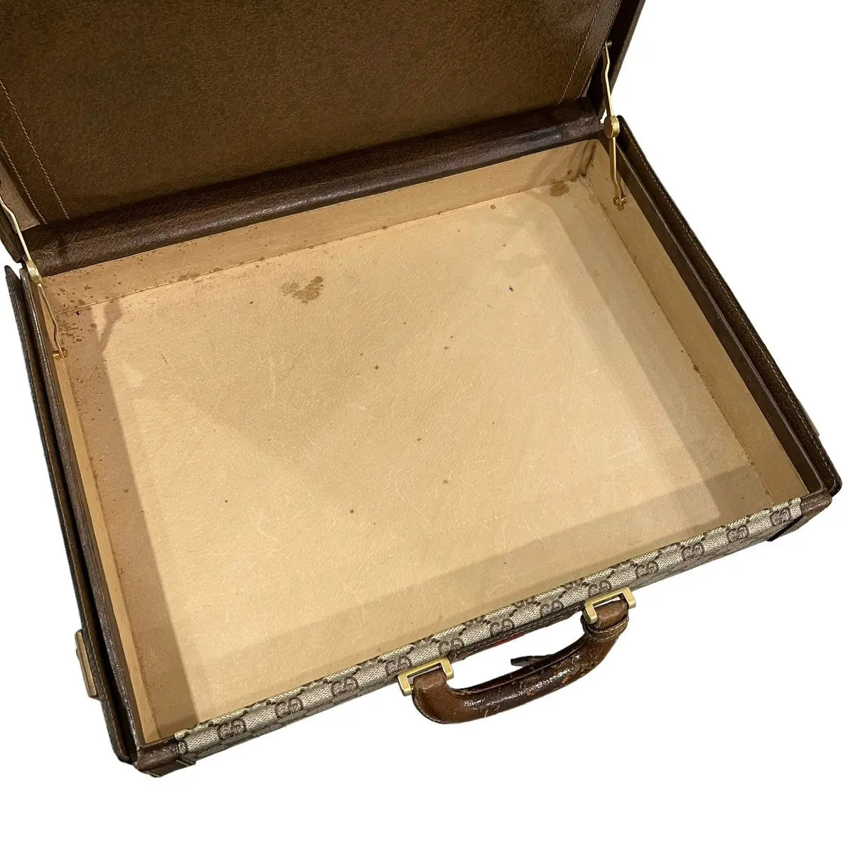 Gucci Monogram Web Stripe Hard Sided Briefcase Trunk