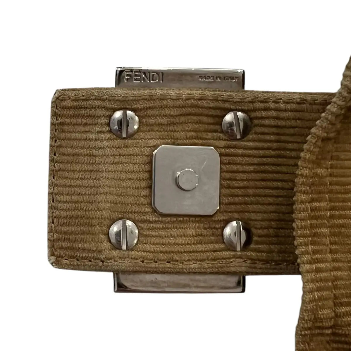 Fendi Corduroy Baguette Shoulder Bag
