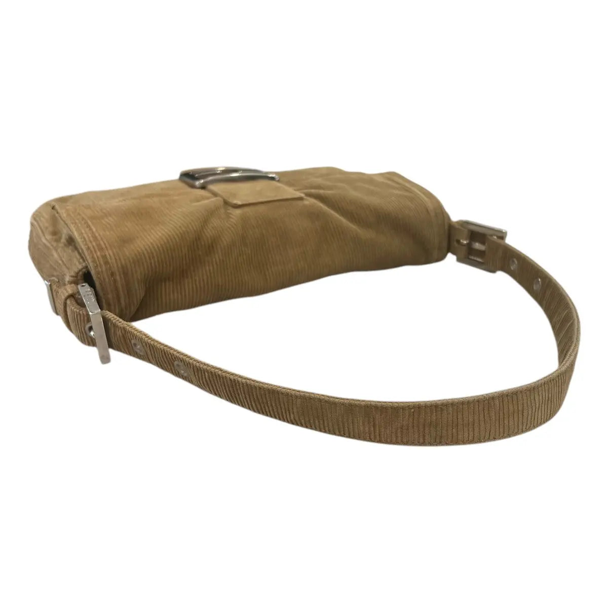 Fendi Corduroy Baguette Shoulder Bag
