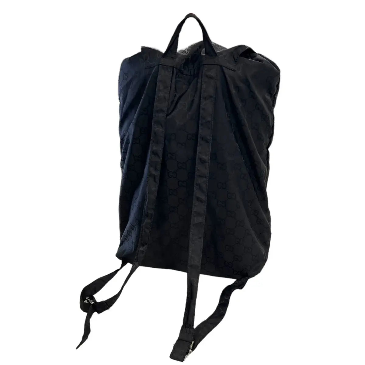 Gucci Monogram Nylon Bear Charm Backpack