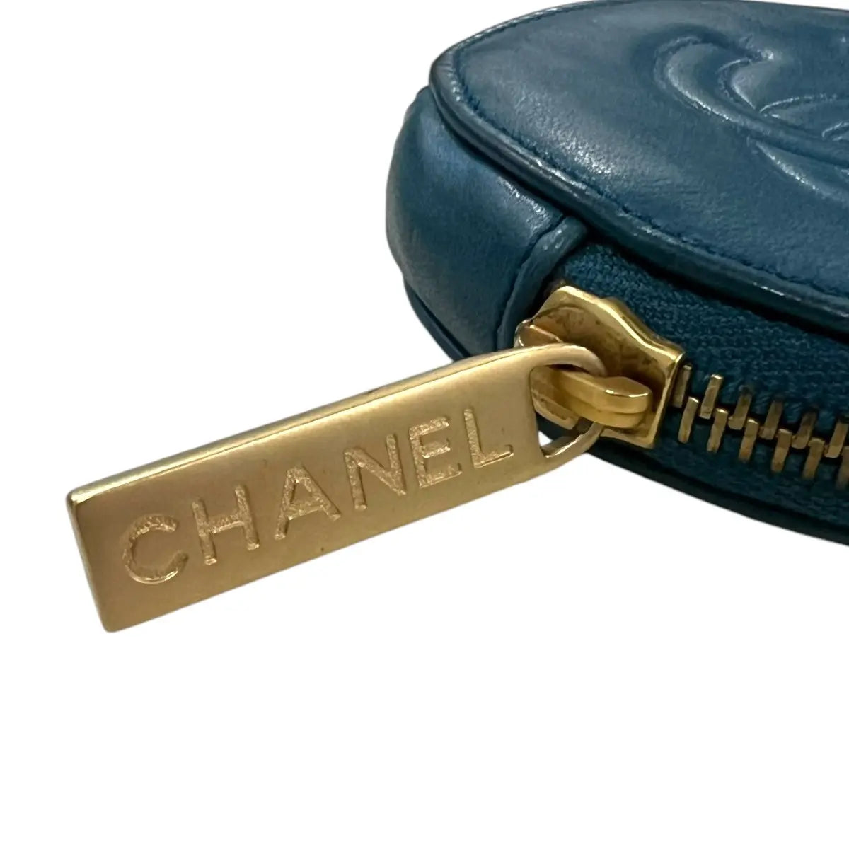 Chanel Camelia Leather Round Coin Purse