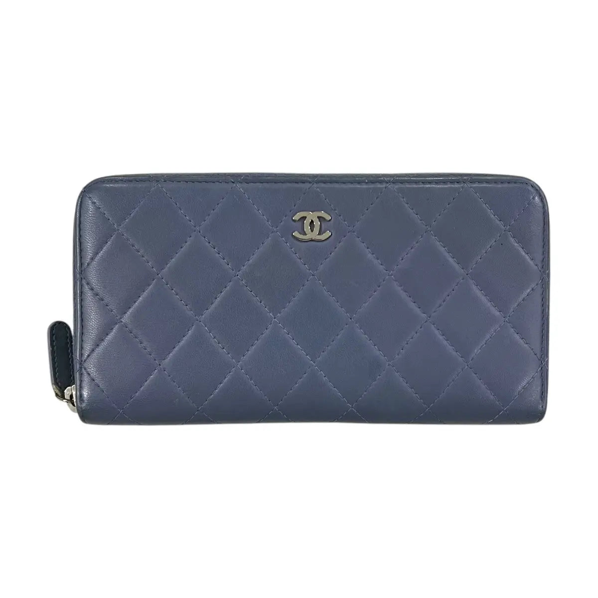 Chanel CC Quilted Lambskin Zip Around Wallet