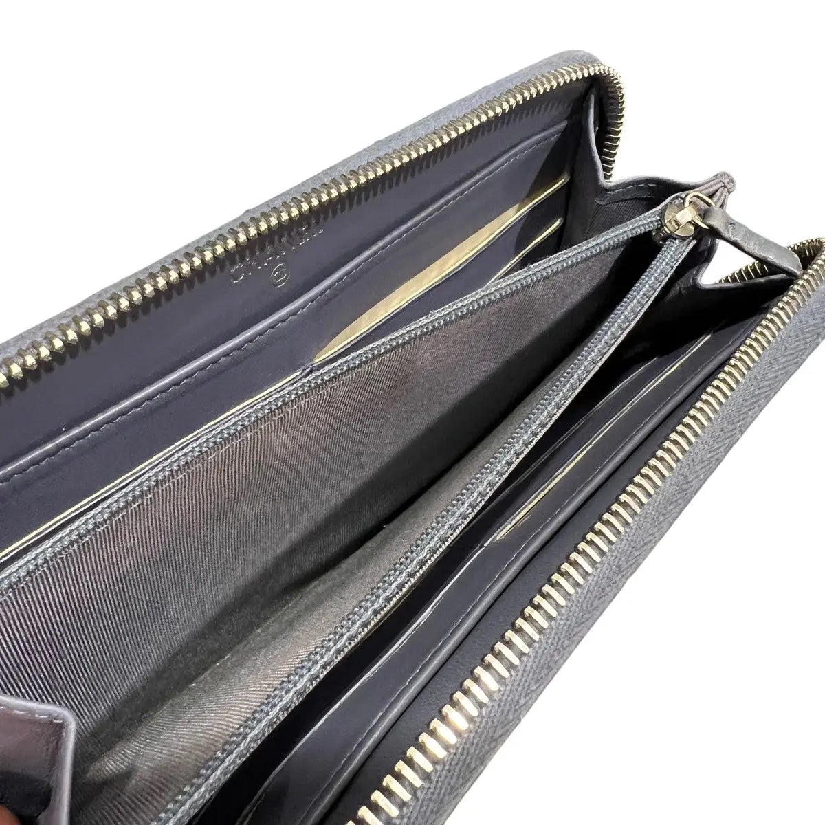 Chanel CC Quilted Lambskin Zip Around Wallet