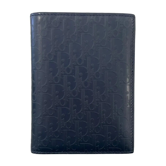 Dior Oblique Leather Passport Holder Travel Wallet