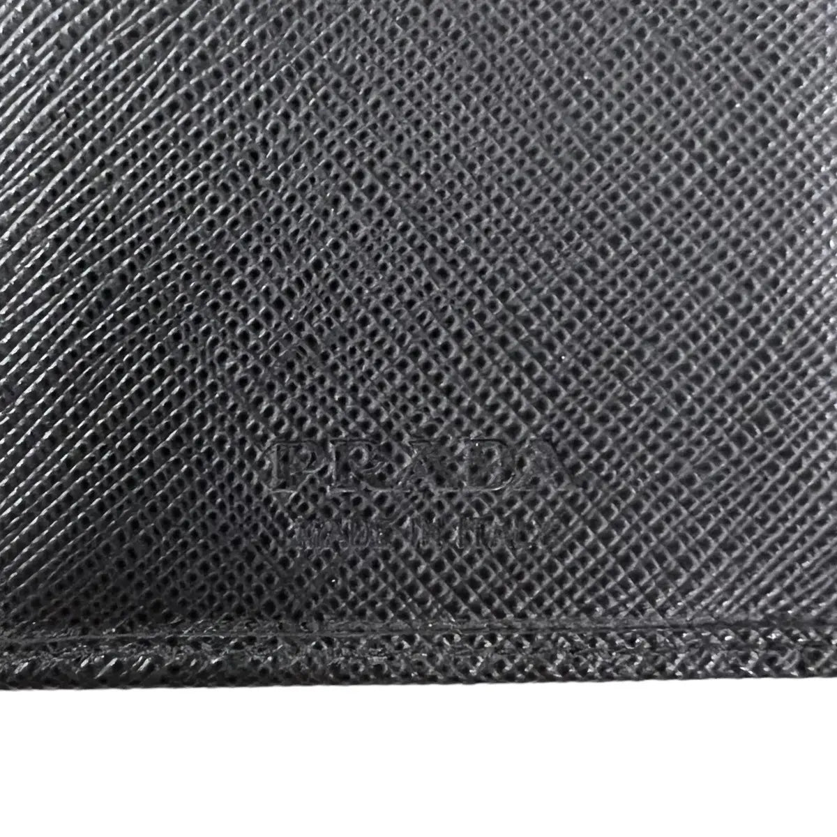 Prada Saffiano Corner Logo Long Wallet