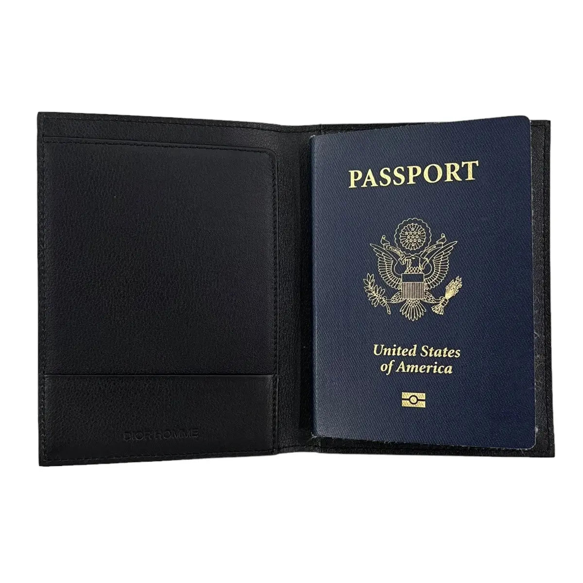 Dior Homme Leather Passport Holder Travel Wallet