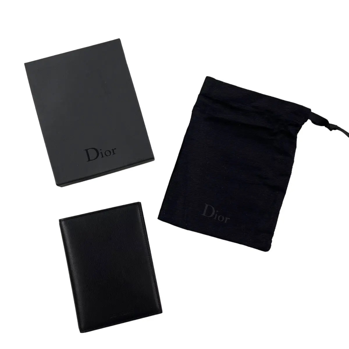 Dior Homme Leather Passport Holder Travel Wallet